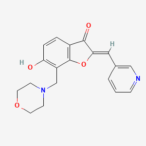 (2Z)-6-hydroxy-7-[(morpholin-4-yl)methyl]-2-[(pyridin-3-yl)methylidene]-2,3-dihydro-1-benzofuran-3-one - 896832-24-9