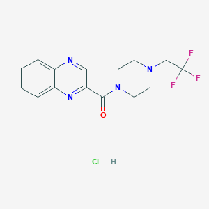 2-[4-(2,2,2-trifluoroethyl)piperazine-1-carbonyl]quinoxaline hydrochloride - 1351642-87-9