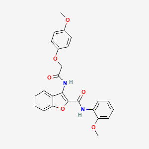 3-[2-(4-methoxyphenoxy)acetamido]-N-(2-methoxyphenyl)-1-benzofuran-2-carboxamide - 862830-32-8