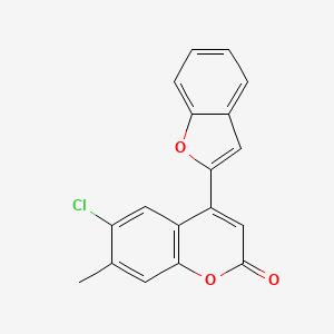 4-(1-benzofuran-2-yl)-6-chloro-7-methyl-2H-chromen-2-one - 896806-52-3