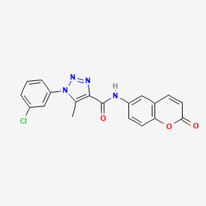 1-(3-chlorophenyl)-5-methyl-N-(2-oxo-2H-chromen-6-yl)-1H-1,2,3-triazole-4-carboxamide - 923211-54-5