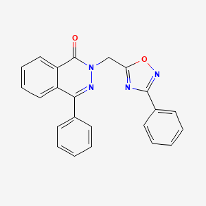 4-phenyl-2-[(3-phenyl-1,2,4-oxadiazol-5-yl)methyl]-1,2-dihydrophthalazin-1-one - 1357979-12-4