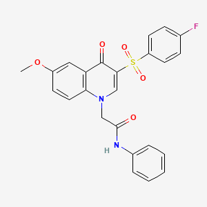 2-[3-(4-fluorobenzenesulfonyl)-6-methoxy-4-oxo-1,4-dihydroquinolin-1-yl]-N-phenylacetamide - 902277-99-0