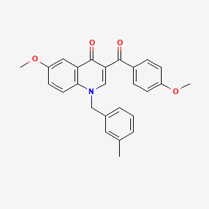 6-methoxy-3-(4-methoxybenzoyl)-1-[(3-methylphenyl)methyl]-1,4-dihydroquinolin-4-one - 902507-46-4