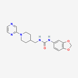 3-(2H-1,3-benzodioxol-5-yl)-1-{[1-(pyrazin-2-yl)piperidin-4-yl]methyl}urea - 1396814-28-0