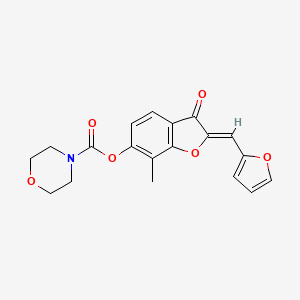 (2Z)-2-[(furan-2-yl)methylidene]-7-methyl-3-oxo-2,3-dihydro-1-benzofuran-6-yl morpholine-4-carboxylate - 896815-28-4