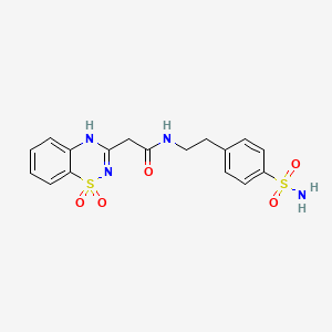 2-(1,1-dioxo-2H-1lambda6,2,4-benzothiadiazin-3-yl)-N-[2-(4-sulfamoylphenyl)ethyl]acetamide - 950420-03-8