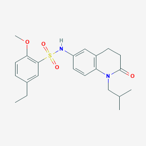 5-ethyl-2-methoxy-N-[1-(2-methylpropyl)-2-oxo-1,2,3,4-tetrahydroquinolin-6-yl]benzene-1-sulfonamide - 941906-83-8
