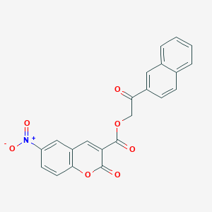 2-(naphthalen-2-yl)-2-oxoethyl 6-nitro-2-oxo-2H-chromene-3-carboxylate - 941947-69-9