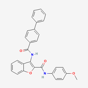 3-{[1,1'-biphenyl]-4-amido}-N-(4-methoxyphenyl)-1-benzofuran-2-carboxamide - 887873-53-2