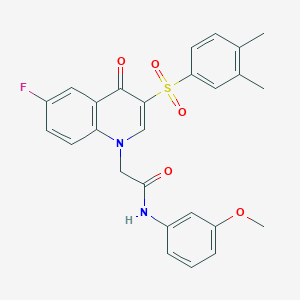 2-[3-(3,4-dimethylbenzenesulfonyl)-6-fluoro-4-oxo-1,4-dihydroquinolin-1-yl]-N-(3-methoxyphenyl)acetamide - 866897-64-5