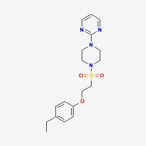 2-{4-[2-(4-ethylphenoxy)ethanesulfonyl]piperazin-1-yl}pyrimidine - 1351630-71-1