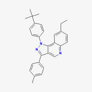1-(4-tert-butylphenyl)-8-ethyl-3-(4-methylphenyl)-1H-pyrazolo[4,3-c]quinoline - 901045-48-5