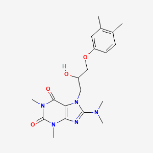 8-(dimethylamino)-7-[3-(3,4-dimethylphenoxy)-2-hydroxypropyl]-1,3-dimethyl-2,3,6,7-tetrahydro-1H-purine-2,6-dione - 879071-11-1