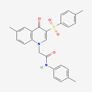 2-[6-methyl-3-(4-methylbenzenesulfonyl)-4-oxo-1,4-dihydroquinolin-1-yl]-N-(4-methylphenyl)acetamide - 902278-34-6