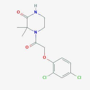4-[2-(2,4-dichlorophenoxy)acetyl]-3,3-dimethylpiperazin-2-one - 946281-91-0