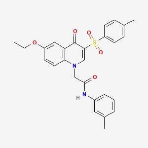 2-[6-ethoxy-3-(4-methylbenzenesulfonyl)-4-oxo-1,4-dihydroquinolin-1-yl]-N-(3-methylphenyl)acetamide - 902444-68-2