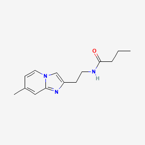 N-(2-{7-methylimidazo[1,2-a]pyridin-2-yl}ethyl)butanamide - 868977-76-8