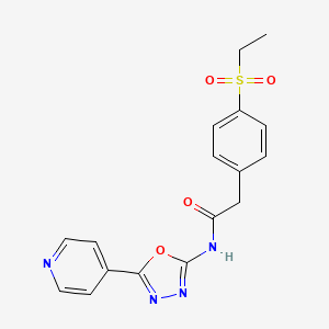 2-[4-(ethanesulfonyl)phenyl]-N-[5-(pyridin-4-yl)-1,3,4-oxadiazol-2-yl]acetamide - 919760-22-8
