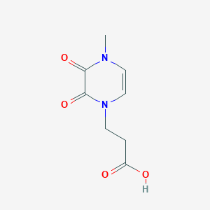 3-(4-methyl-2,3-dioxo-1,2,3,4-tetrahydropyrazin-1-yl)propanoic acid - 1466012-97-4