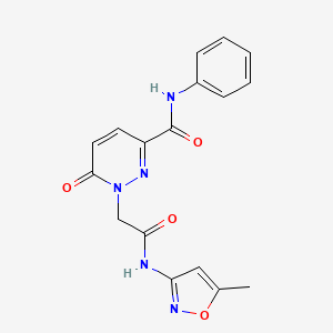 1-{[(5-methyl-1,2-oxazol-3-yl)carbamoyl]methyl}-6-oxo-N-phenyl-1,6-dihydropyridazine-3-carboxamide - 933013-25-3