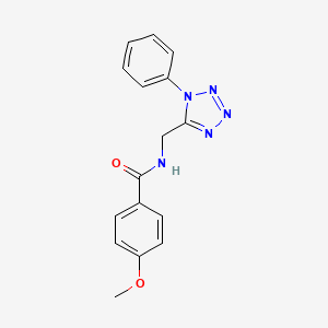 4-methoxy-N-[(1-phenyl-1H-1,2,3,4-tetrazol-5-yl)methyl]benzamide - 933222-66-3