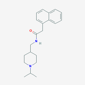 2-(naphthalen-1-yl)-N-{[1-(propan-2-yl)piperidin-4-yl]methyl}acetamide - 954018-10-1