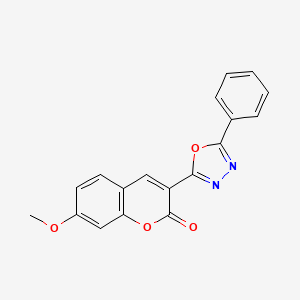 7-methoxy-3-(5-phenyl-1,3,4-oxadiazol-2-yl)-2H-chromen-2-one - 51867-57-3