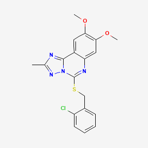 5-{[(2-chlorophenyl)methyl]sulfanyl}-8,9-dimethoxy-2-methyl-[1,2,4]triazolo[1,5-c]quinazoline - 901755-64-4