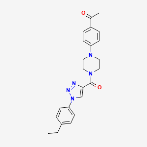 1-(4-{4-[1-(4-ethylphenyl)-1H-1,2,3-triazole-4-carbonyl]piperazin-1-yl}phenyl)ethan-1-one - 1326892-25-4