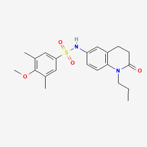 4-methoxy-3,5-dimethyl-N-(2-oxo-1-propyl-1,2,3,4-tetrahydroquinolin-6-yl)benzene-1-sulfonamide - 946372-53-8