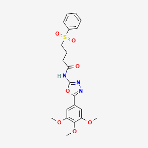 4-(benzenesulfonyl)-N-[5-(3,4,5-trimethoxyphenyl)-1,3,4-oxadiazol-2-yl]butanamide - 941966-79-6