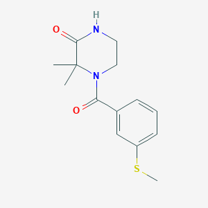 3,3-dimethyl-4-[3-(methylsulfanyl)benzoyl]piperazin-2-one - 952834-98-9