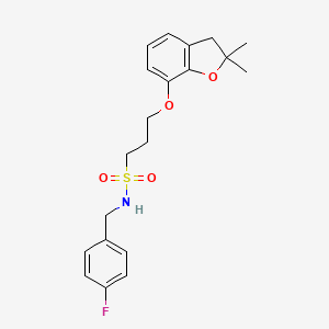 3-[(2,2-dimethyl-2,3-dihydro-1-benzofuran-7-yl)oxy]-N-[(4-fluorophenyl)methyl]propane-1-sulfonamide - 953138-53-9