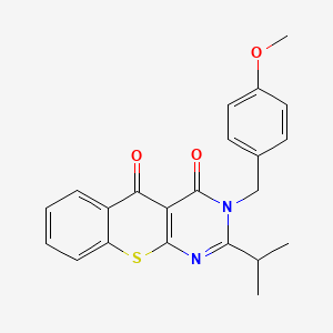 3-[(4-methoxyphenyl)methyl]-2-(propan-2-yl)-3H,4H,5H-thiochromeno[2,3-d]pyrimidine-4,5-dione - 896852-64-5