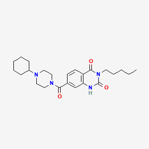 7-[(4-CYCLOHEXYLPIPERAZINO)CARBONYL]-3-PENTYL-2,4(1H,3H)-QUINAZOLINEDIONE - 892266-09-0