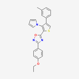3-(4-ethoxyphenyl)-5-[4-(3-methylphenyl)-3-(1H-pyrrol-1-yl)thiophen-2-yl]-1,2,4-oxadiazole - 950266-00-9