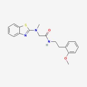 2-[(1,3-benzothiazol-2-yl)(methyl)amino]-N-[2-(2-methoxyphenyl)ethyl]acetamide - 1351631-77-0