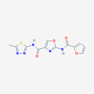 2-(furan-2-amido)-N-(5-methyl-1,3,4-thiadiazol-2-yl)-1,3-oxazole-4-carboxamide - 1286727-88-5