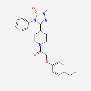 1-methyl-4-phenyl-3-(1-{2-[4-(propan-2-yl)phenoxy]acetyl}piperidin-4-yl)-4,5-dihydro-1H-1,2,4-triazol-5-one - 1421524-59-5