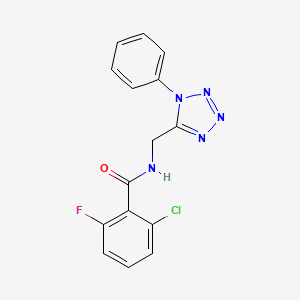 2-chloro-6-fluoro-N-[(1-phenyl-1H-1,2,3,4-tetrazol-5-yl)methyl]benzamide - 946232-39-9