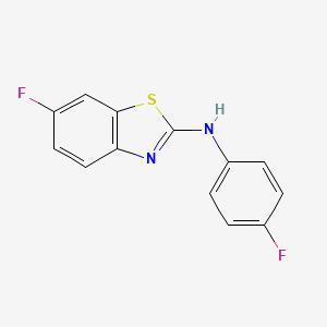 2-Benzothiazolamine, 6-fluoro-N-(4-fluorophenyl)- - 348-41-4