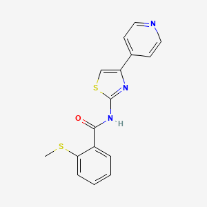 2-(methylsulfanyl)-N-[4-(pyridin-4-yl)-1,3-thiazol-2-yl]benzamide - 896347-88-9