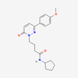 N-cyclopentyl-4-[3-(4-methoxyphenyl)-6-oxo-1,6-dihydropyridazin-1-yl]butanamide - 953209-74-0