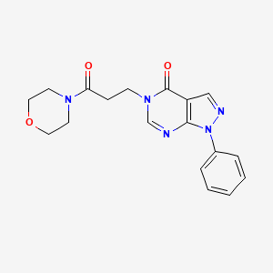 5-[3-(morpholin-4-yl)-3-oxopropyl]-1-phenyl-1H,4H,5H-pyrazolo[3,4-d]pyrimidin-4-one - 953151-79-6