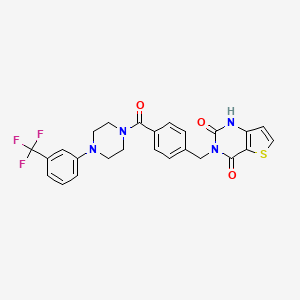 3-[(4-{4-[3-(trifluoromethyl)phenyl]piperazine-1-carbonyl}phenyl)methyl]-1H,2H,3H,4H-thieno[3,2-d]pyrimidine-2,4-dione - 892254-14-7