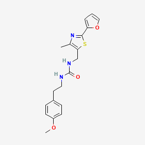 3-{[2-(furan-2-yl)-4-methyl-1,3-thiazol-5-yl]methyl}-1-[2-(4-methoxyphenyl)ethyl]urea - 1421442-36-5