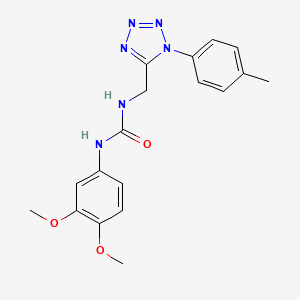 1-(3,4-dimethoxyphenyl)-3-{[1-(4-methylphenyl)-1H-1,2,3,4-tetrazol-5-yl]methyl}urea - 920484-60-2