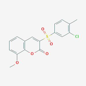 3-(3-chloro-4-methylbenzenesulfonyl)-8-methoxy-2H-chromen-2-one - 950270-67-4