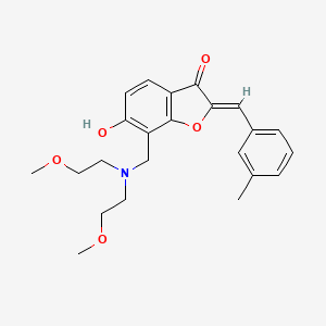 (Z)-7-((bis(2-methoxyethyl)amino)methyl)-6-hydroxy-2-(3-methylbenzylidene)benzofuran-3(2H)-one - 896080-91-4